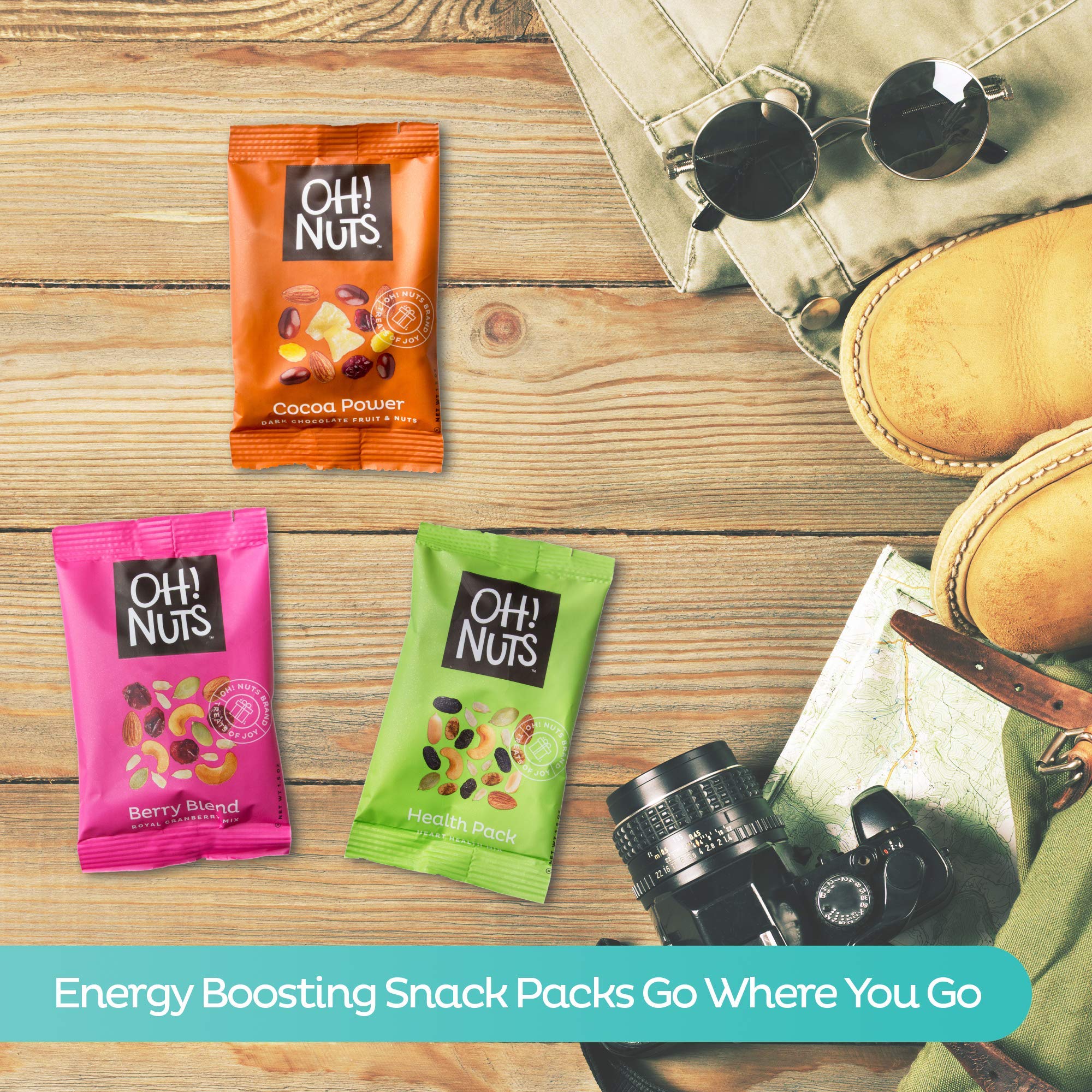 Trail Mix Individual Nut Snacks for On-the-Go | 12 Convenient Nut Snacks for School | Bulk Nuts Variety | Individual Packs (1.5 oz Each) by Oh Nuts - Image 3